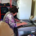 La mamita de la laverie avec sa belle calculatrice !!!